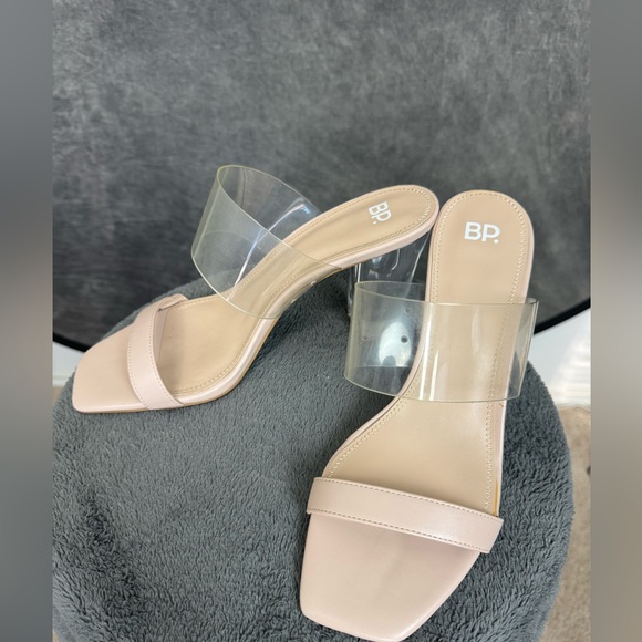 BP Women's Nude Clear Strap Heels - Picture 3 of 6